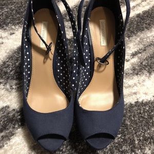 Bershka Peep Toe Wedges